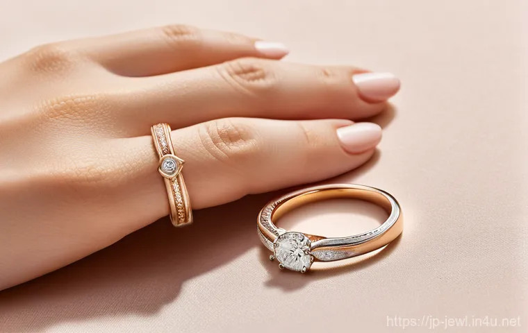 브라이덜 쥬얼리 세트 가이드 - **The Harmonious Set Ring Story**
    An elegant, sophisticated young couple (mid-20s to early 30s),...