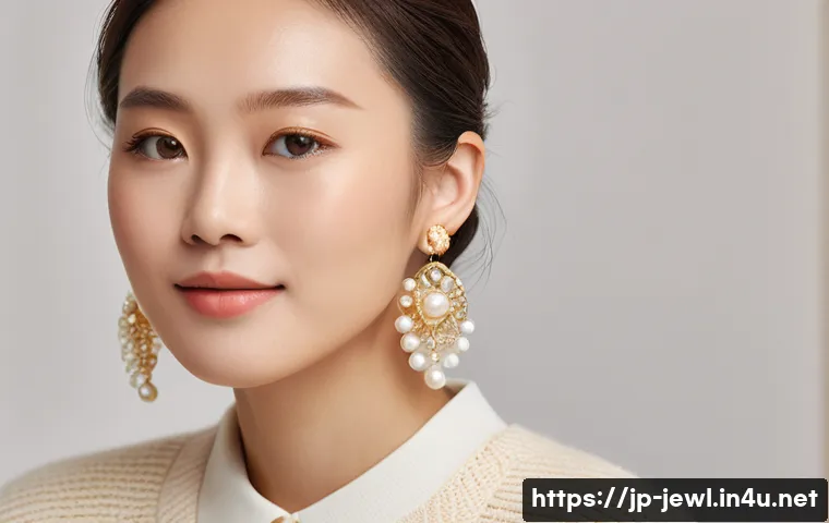 진주 귀걸이와 골드 귀걸이 비교 관련 이미지 2